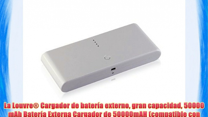 La Louvre® Cargador de batería externo gran capacidad 50000 mAh Batería Externa Cargador de