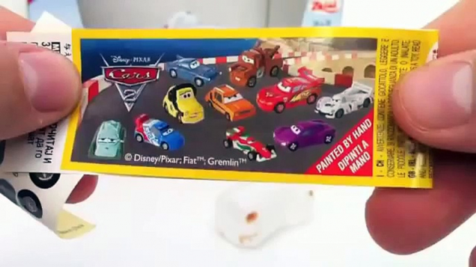 Cars 2 Surprise Eggs Fin MCMissile Disney Pixar toy gift - Kinder sorpresa huevo juguete regalo Car