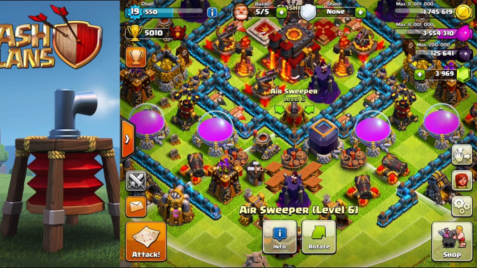 Clash of Clans AIR SWEEPER UPDATE! New Defense Tower! Clash of Clans Update!