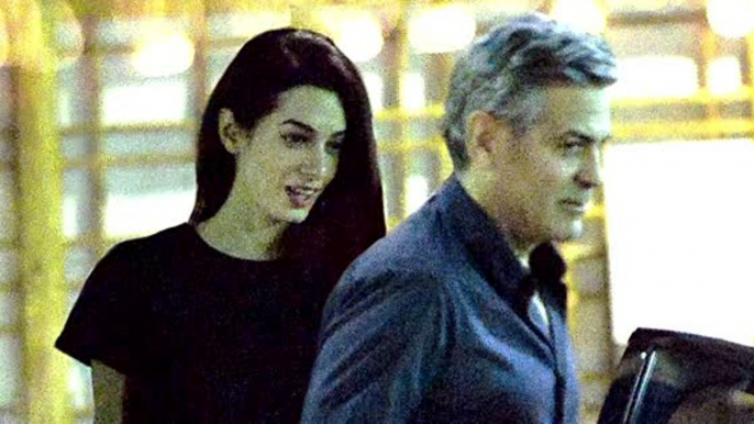 George Clooney Takes Amal for Pre Valentine's Day Dinner