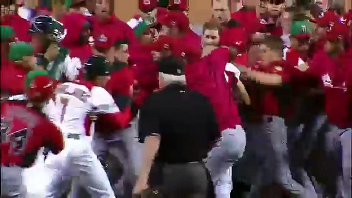 Brawl between Canada and Mexico in the World Baseball Classic