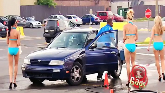 JFL Hidden Camera Pranks & Gags  Bikini Car Wash Special