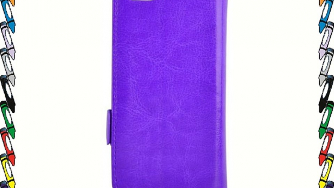 JAMMYLIZARD | Funda De Piel Para iPhone 5C Tipo Cartera Luxury Wallet Case MORADO