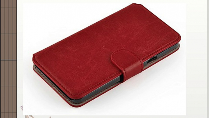 JAMMYLIZARD | Funda De Piel Para OnePlus Two (2ª Generación) Retro Wallet Tipo Cartera ROJO