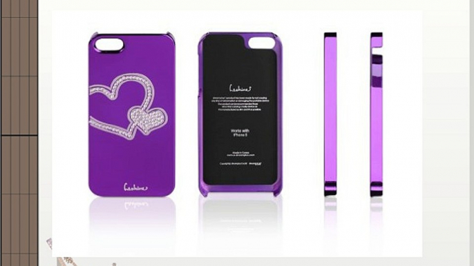 Avanto - Funda para iPhone 5 morado BACKCOVER HEARTS