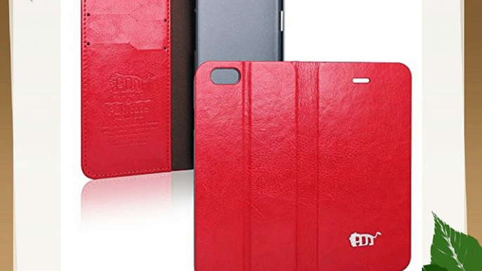 PDNCASE iPhone 6 Carcasa Premium Leather Wallet Style Funda de Cuero para iPhone 6 Color Rojo