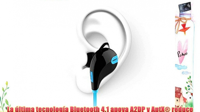 AUKEY Auriculares estéreo Bluetooth 4.1 para correr cascos deportivos y resistente al agua