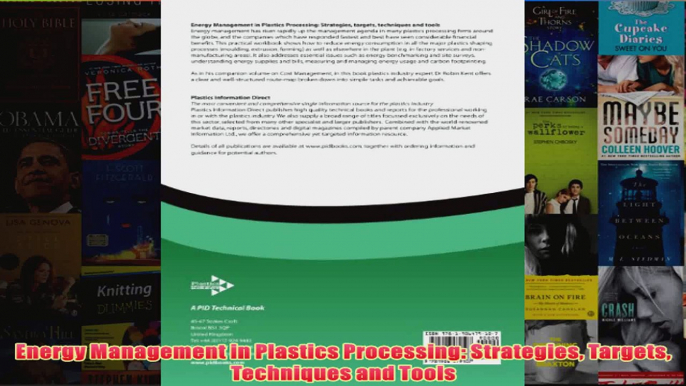 Download PDF  Energy Management in Plastics Processing Strategies Targets Techniques and Tools FULL FREE