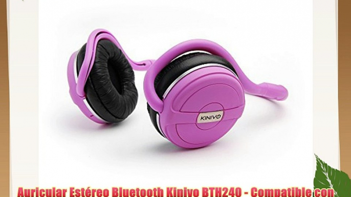 Auricular Estéreo Bluetooth Kinivo BTH240 - Compatible con descarga inalámbrica de música y