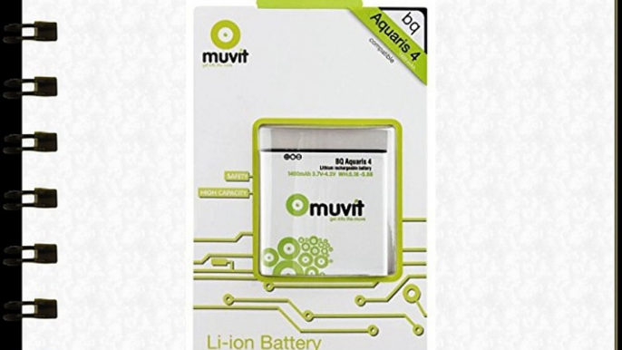 Muvit MUBAT0034 - Batería de litio 1400 mAh para bq Aquaris 4