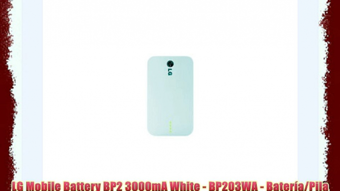 LG Mobile Battery BP2 3000mA White - BP203WA - Batería/Pila recargable (3000 mAh Universal