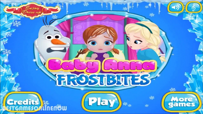 Cartoon game.Baby Anna Frostbites - Baby Video Games - Frozen Princess Gameplay