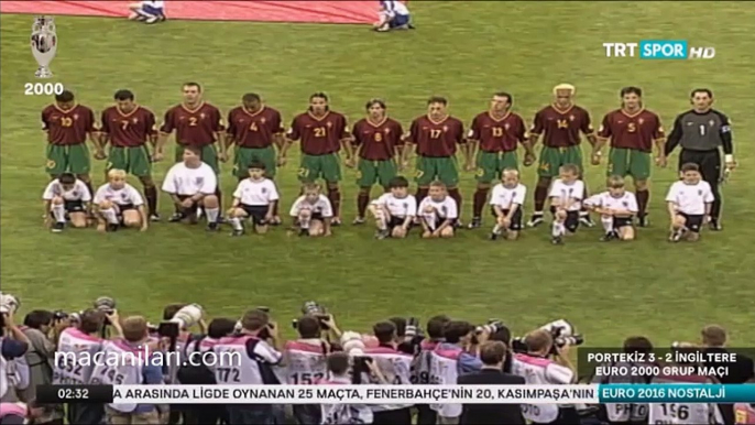 12.06.2000 - UEFA EURO 2000 Group A Matchday 1 Portugal 3-2 England / 2000 Avrupa Futbol Şampiyonası Portekiz 3-2 İngiltere