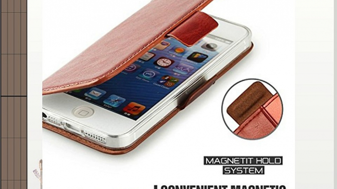 Funda Para iPhone 5s - Mulbess Funda De Piel Tipo Cartera Para Apple iPhone 5s y iPhone 5 Wallet