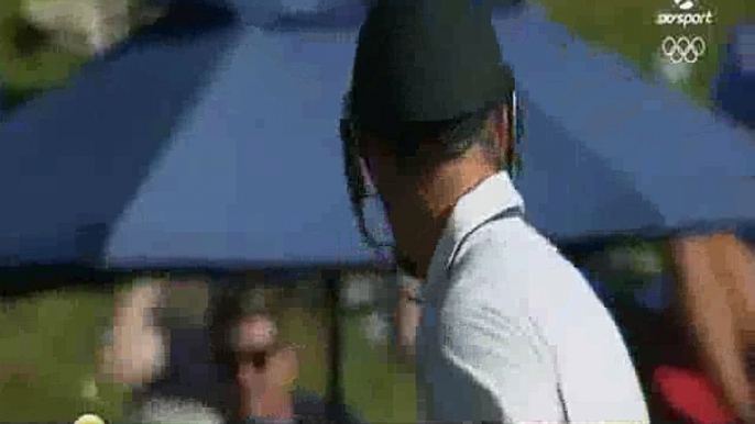 Doug Bracewell gets Adam Voges bowled, is wrongly adjudged to have overstepped