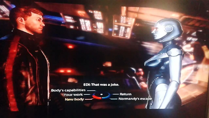 Mass Effect 3 EDI tells a joke