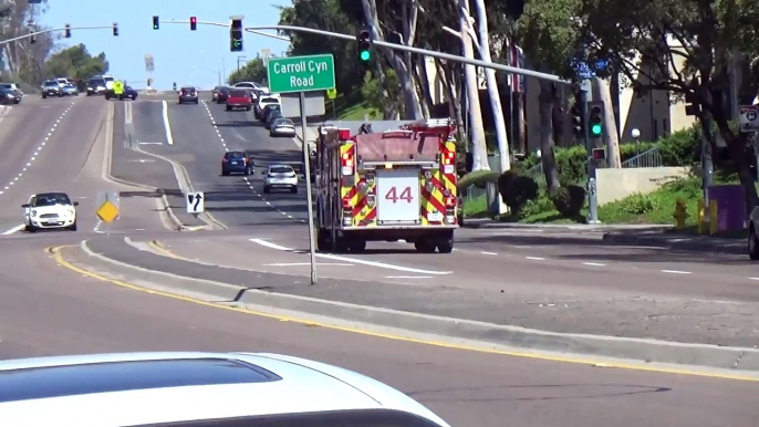 San Diego Fire Dept. E44 Responding