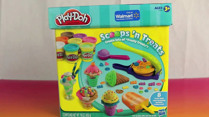 Play Doh Scoops N Treats Ice Cream Cones, Popsicles, Scoops, Sundaes and Play-Doh Waffle Cones