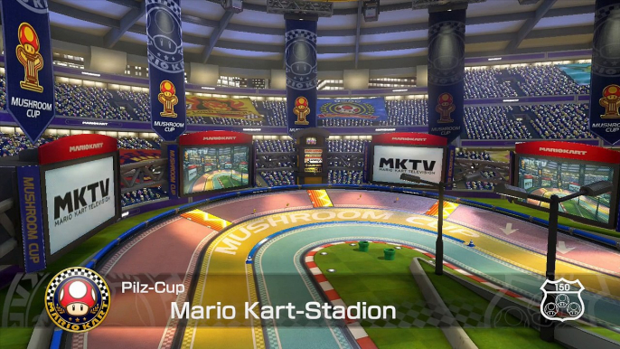 Nintendo Wii-U Mario Kart 8 [HD Video] Mushroom Cup Mario Kart Stadium - Pilz Cup Mario Kart Stadion 150ccm High Quality Gamingstream