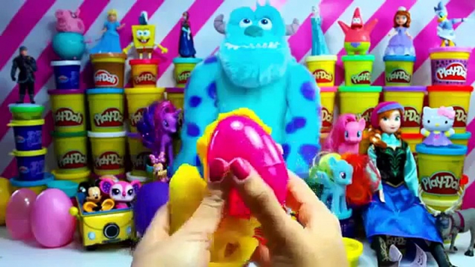 frozen play doh kinder surprise eggs peppa pig spiderman barbie toys egg unboxing