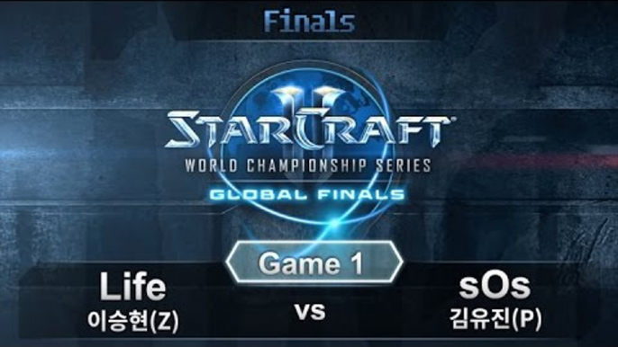 [2015 WCS Global Finals] Life(이승현) vs sOs(김유진) - Grand Finals Game 1