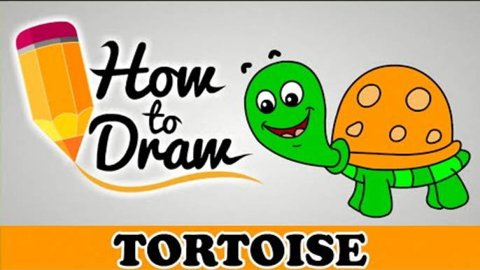 How To Draw A Tortoise - Easy Step By Step Cartoon Art Drawing Lesson Tutorial For Kids & Beginners