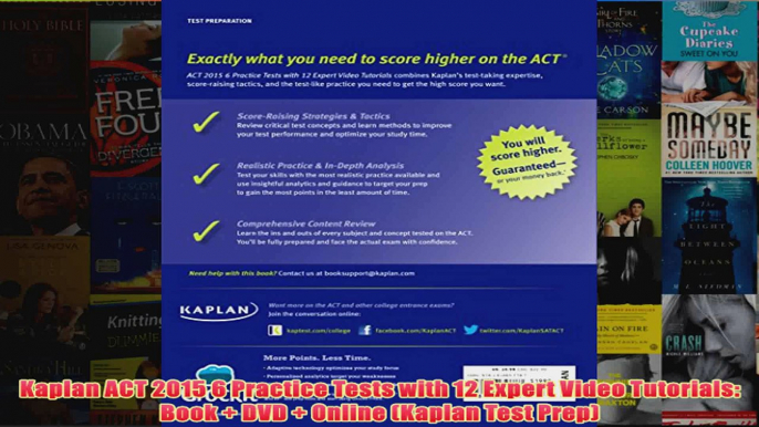 Download PDF  Kaplan ACT 2015 6 Practice Tests with 12 Expert Video Tutorials Book  DVD  Online FULL FREE