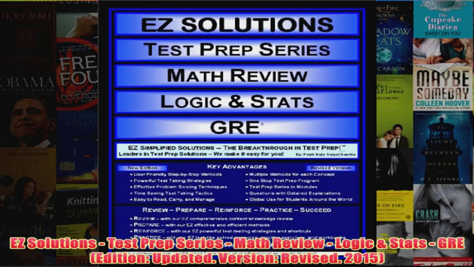 Download PDF  EZ Solutions  Test Prep Series  Math Review  Logic  Stats  GRE Edition Updated FULL FREE