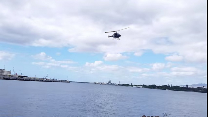 Helicopter Crash Pearl Harbor 2/18/16 10:15 am ORIGINAL Eyewitness