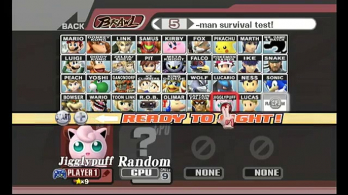 Jigglypuff Vs Unknown Opponent 13 Larger than Life Super Smash Bros.