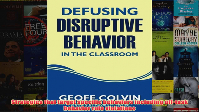 Download PDF  Defusing Disruptive Behavior in the Classroom FULL FREE