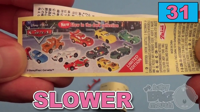 Surprise Eggs Learn Speed from Fastest to Slowest! Opening Kinder Surprise Disney Frozen Cars