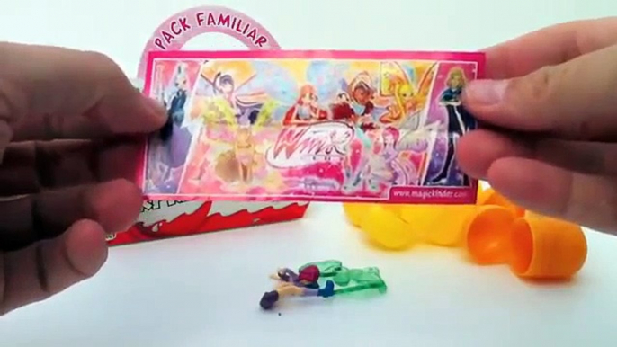 Kinder Surprise Eggs Unboxing Winx club gift toy pack 6 familiar Part 6 of 6