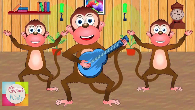 Five Little Monkeys Jumping on the Bed Nursery Rhyme - Animation Rhymes For Children| Animation