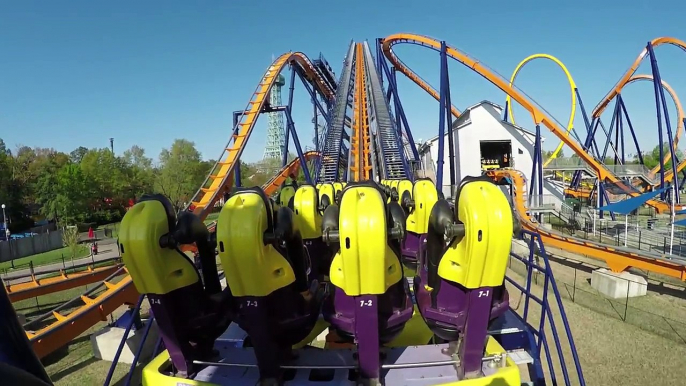 Dominator Roller Coaster POV Front Seat 60FPS Kings Dominion VA