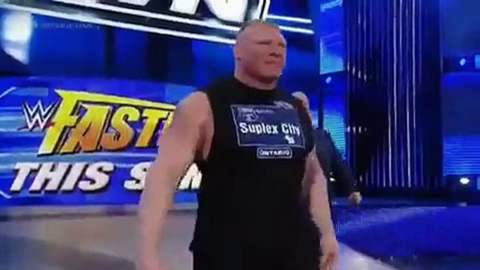 W.W.ENTERTAINMENT Brock Lesnar Attacks Dean Ambrose , Roman Reigns WWE Smackdown - WRESTLE MANIA