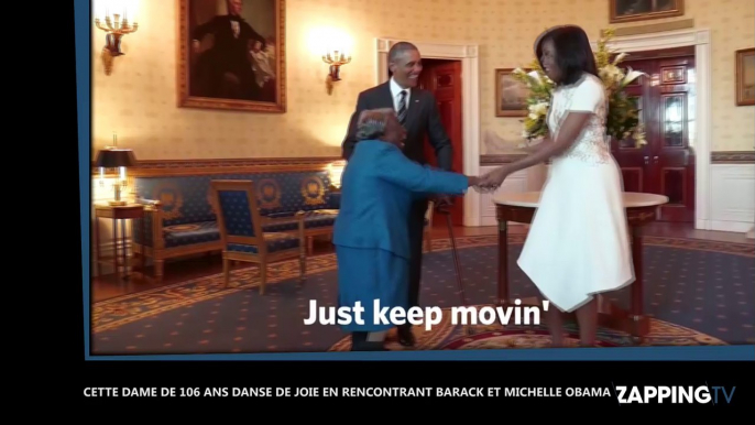 Cette dame de 106 ans danse de joie en rencontrant Barack et Michelle Obama (Vidéo)