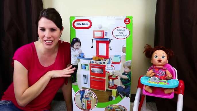 Little Tikes Cook N Store Play Kitchen With Baby Alive Doll & Play-Doh Food DisneyCarToys