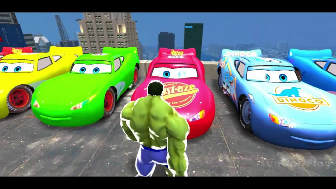 HULK SMASH CARS PARTY! NEW Custom Lightning CARS McQueen!! + Nursery Rhymes Songs Finger Family