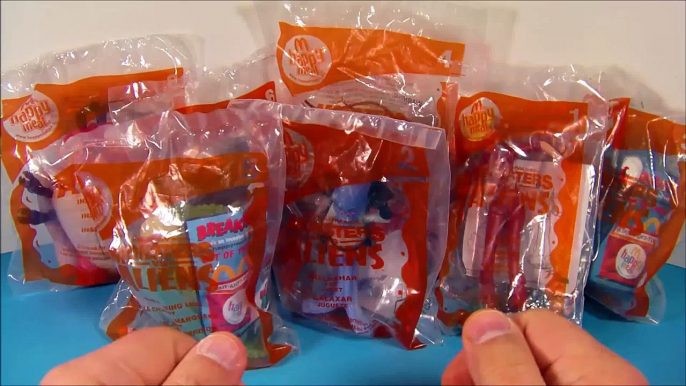 2009 MONSTERS vs ALIENS SET OF 8 McDONALDS HAPPY MEAL MOVIE TOYS VIDEO REVIEW