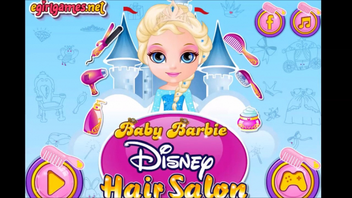 Baby Barbie Disney Frozen Elsa Hair Salon - Dress Up & Makeover Games for Girls