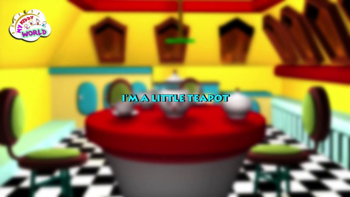 Im A Little Teapot 3D | 3D Animation English Nursery Rhymes For Kids With Lyrics