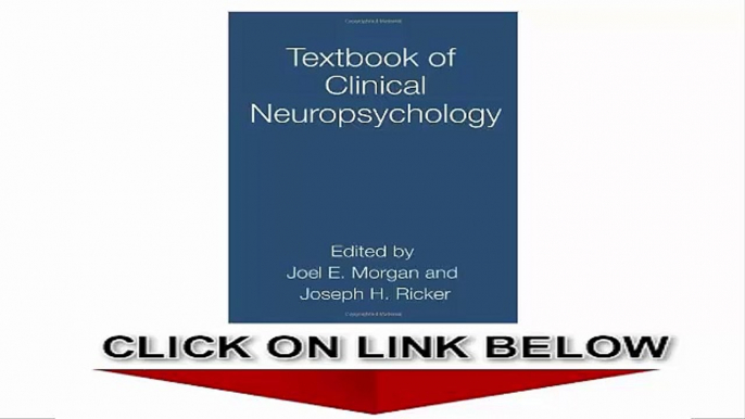 Textbook of Clinical Neuropsychology