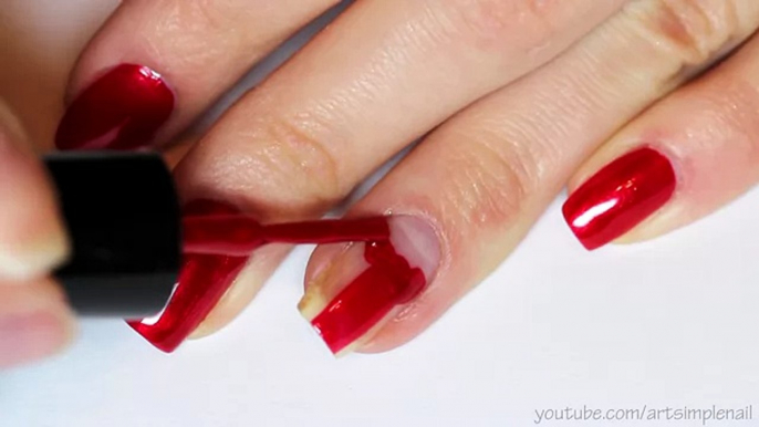 Красивый маникюр на Новый год в домашних условиях - 2015 New Years Nail Art - Red Glam