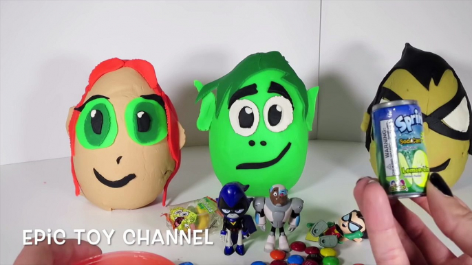 TEEN TITANS GO! Play-Doh Surprise Eggs Robin & Beast Boy & Teen Titans Go Surprise Toys