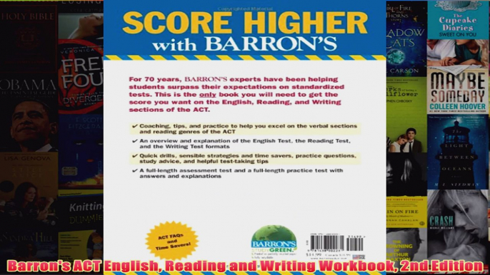 Download PDF  Barrons ACT English Reading and Writing Workbook 2nd Edition FULL FREE