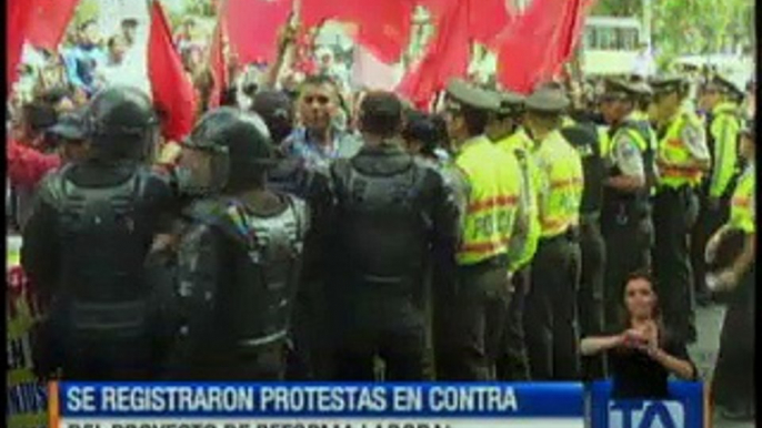 Se registraron protestas en contra del proyecto de reforma laboral