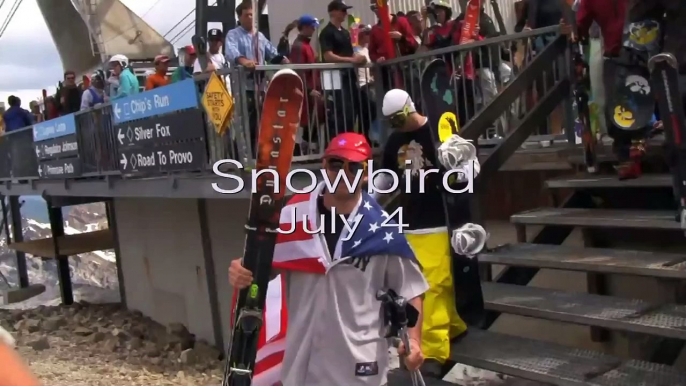 Summer skiing at Snowbird on July 4, 2011