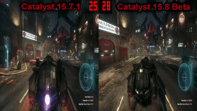 Batman Arkham Knight PC AMD Catalyst 15.7.1 VS 15.8 Beta FPS/Performance Test