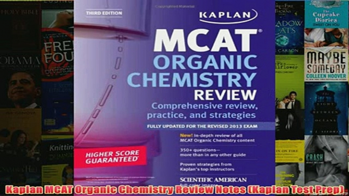 Download PDF  Kaplan MCAT Organic Chemistry Review Notes Kaplan Test Prep FULL FREE